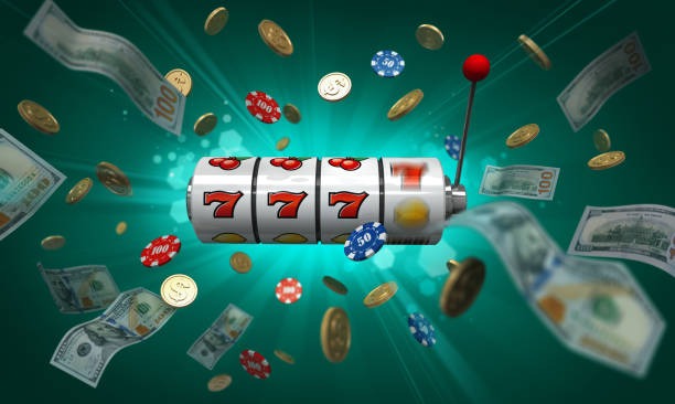 Slot game interface showing reels and payout table